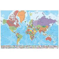 Grupo Erik Map World Ita Physical Politic Poster 91,5x61cm