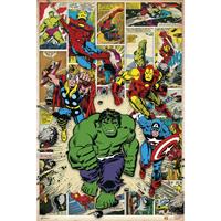 Grupo Erik Marvel Comics Here Come The Heroes Poster 61x91,5cm