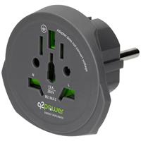 q2power Q2 Power q2-1.100100-TH Reiseadapter