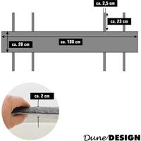 Dunedesign 2x FILZ Bierbank Auflage zum Wenden 180 x28x2cm Polster Bierzeltgarnitur Auflage