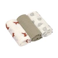 Laessig Little Forest Fox Swaddle 3 Stuks