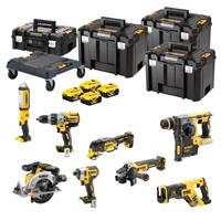 DeWalt DCK853P4T-QW 18V XR Brushless 8-Delige Combopack 4 Accu's in TSTAK Koffers