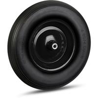 RELAXDAYS Schubkarrenrad 4.80 4.00-8, Vollgummirad & Stahlfelge, 3 Adapter, Ersatzrad pannensicher, 100 kg, schwarz