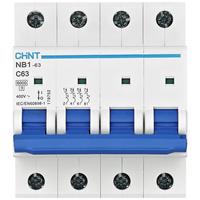 Chint 179740 NB1-63 4P C10 6kA DB Leitungsschutzschalter 4polig 10A 240 V, 415V