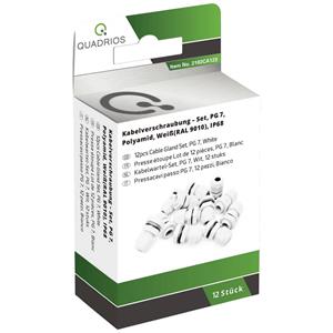 Quadrios 2102CA123 Kabelverschraubung Sortiment PG7 PA66 Weiß 1 Set