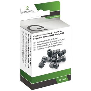 Quadrios 2102CA127 Wartel assortiment M16 PA66 Zwart (RAL 9005) 1 set(s)