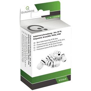 Quadrios 2102CA130 Kabelverschraubung Sortiment M16 PA66 Lichtgrau 1 Set