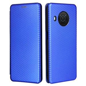 Nokia X10/X20 Flip Case - Koolstofvezel - Blauw