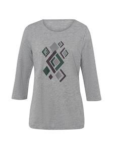 Shirt met 3/4-mouw steengrijs/gemêleerd/mos Größe
