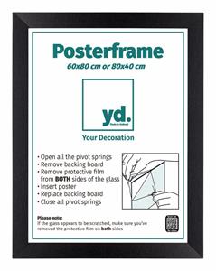 Your Decoration Posterlijst 60x80cm Zwart Mat MDF