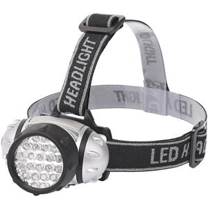 BES LED Led Hoofdlamp - Aigi Slico - Waterdicht - 40 Meter - Kantelbaar - 19 Led's - 1.1w - Zilver Vervangt 9w