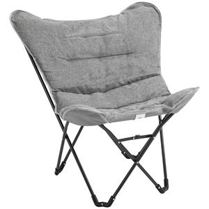 Outsunny campingstoel, lichtgewicht en opvouwbaar, modern design, ideaal voor picknicks, max. belasting 120 kg, 90 x 60 x 75 cm, zwart | Aosom.nl