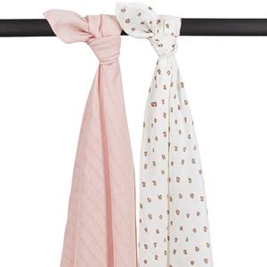 Meyco Mini Panter Swaddle Soft Pink 2 Stuks