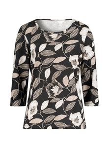 Your Look... for less! Dames Shirt met 3/4-mouw zwart geprint Größe