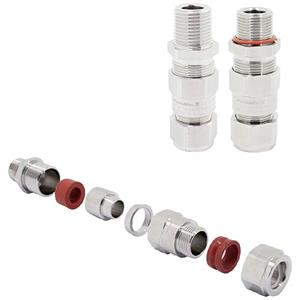 Weidmüller 1184690000 Kabelverschraubung mit Dichtung, mit Zugentlastung M25 Messing (vernickelt) 1