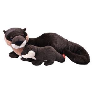 Pluche knuffel dieren familie rivier otters 36 cm -