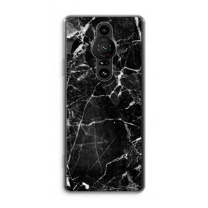 CaseCompany Zwart Marmer 2: Sony Xperia Pro-I Transparant Hoesje