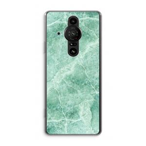 CaseCompany Groen marmer: Sony Xperia Pro-I Transparant Hoesje