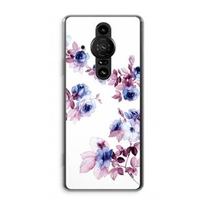 CaseCompany Waterverf bloemen: Sony Xperia Pro-I Transparant Hoesje
