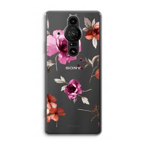 CaseCompany Geschilderde bloemen: Sony Xperia Pro-I Transparant Hoesje