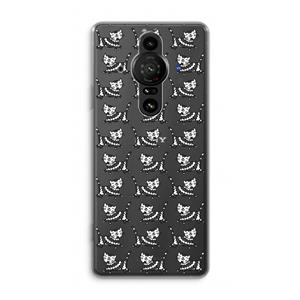 CaseCompany Zwarte poes: Sony Xperia Pro-I Transparant Hoesje