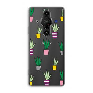 CaseCompany Sanseveria: Sony Xperia Pro-I Transparant Hoesje