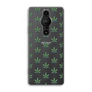 CaseCompany Weed: Sony Xperia Pro-I Transparant Hoesje