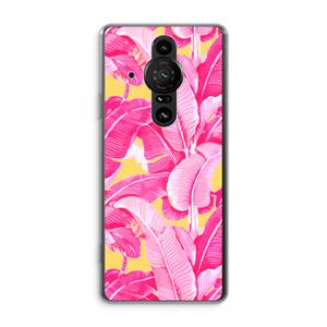 CaseCompany Pink Banana: Sony Xperia Pro-I Transparant Hoesje