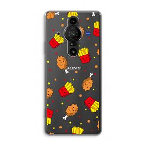 CaseCompany Chicken 'n Fries: Sony Xperia Pro-I Transparant Hoesje