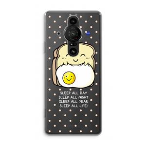 CaseCompany Sleep All Day: Sony Xperia Pro-I Transparant Hoesje