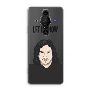 CaseCompany Let It Snow: Sony Xperia Pro-I Transparant Hoesje