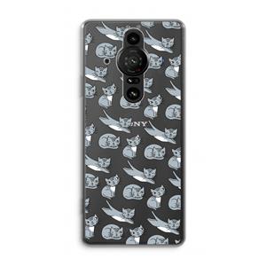 CaseCompany Poezen: Sony Xperia Pro-I Transparant Hoesje