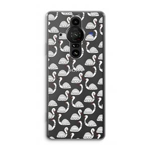 CaseCompany Zwanen: Sony Xperia Pro-I Transparant Hoesje