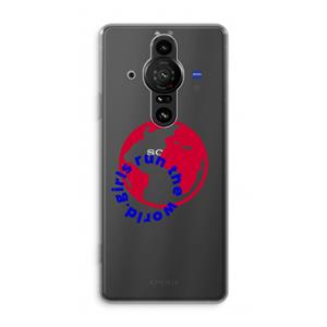CaseCompany Run The World: Sony Xperia Pro-I Transparant Hoesje