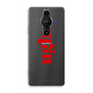 CaseCompany Ugh: Sony Xperia Pro-I Transparant Hoesje