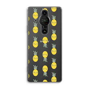 CaseCompany Ananas: Sony Xperia Pro-I Transparant Hoesje
