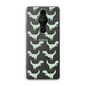 CaseCompany Dinos: Sony Xperia Pro-I Transparant Hoesje