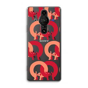 CaseCompany Dogs: Sony Xperia Pro-I Transparant Hoesje