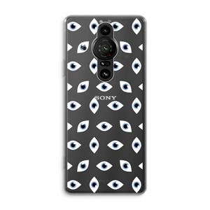 CaseCompany Eyes pattern: Sony Xperia Pro-I Transparant Hoesje