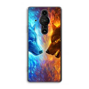 CaseCompany Fire & Ice: Sony Xperia Pro-I Transparant Hoesje