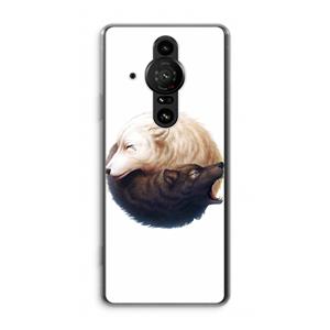 CaseCompany Yin Yang Wolves: Sony Xperia Pro-I Transparant Hoesje
