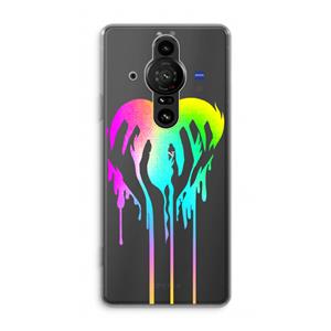 CaseCompany Hold My Heart: Sony Xperia Pro-I Transparant Hoesje