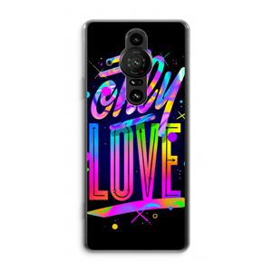 CaseCompany Only Love: Sony Xperia Pro-I Transparant Hoesje
