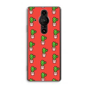 CaseCompany Mini cactus: Sony Xperia Pro-I Transparant Hoesje