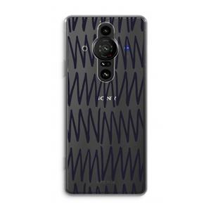 CaseCompany Marrakech Zigzag: Sony Xperia Pro-I Transparant Hoesje
