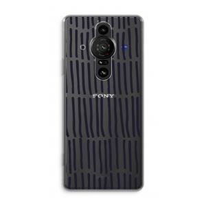 CaseCompany Moroccan stripes: Sony Xperia Pro-I Transparant Hoesje