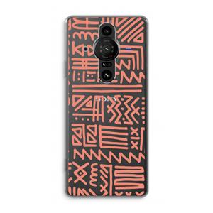 CaseCompany Marrakech Pink: Sony Xperia Pro-I Transparant Hoesje