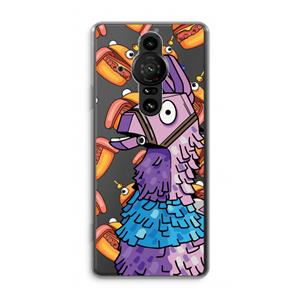CaseCompany Loot Burger: Sony Xperia Pro-I Transparant Hoesje