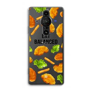 CaseCompany Eat Balanced: Sony Xperia Pro-I Transparant Hoesje