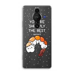 CaseCompany You're Shrimply The Best: Sony Xperia Pro-I Transparant Hoesje